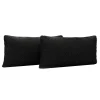 2 poduszki czarne włochacze LEA 35x55 cm
