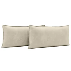 2 poduszki welurowe beż LEA 35x55 cm