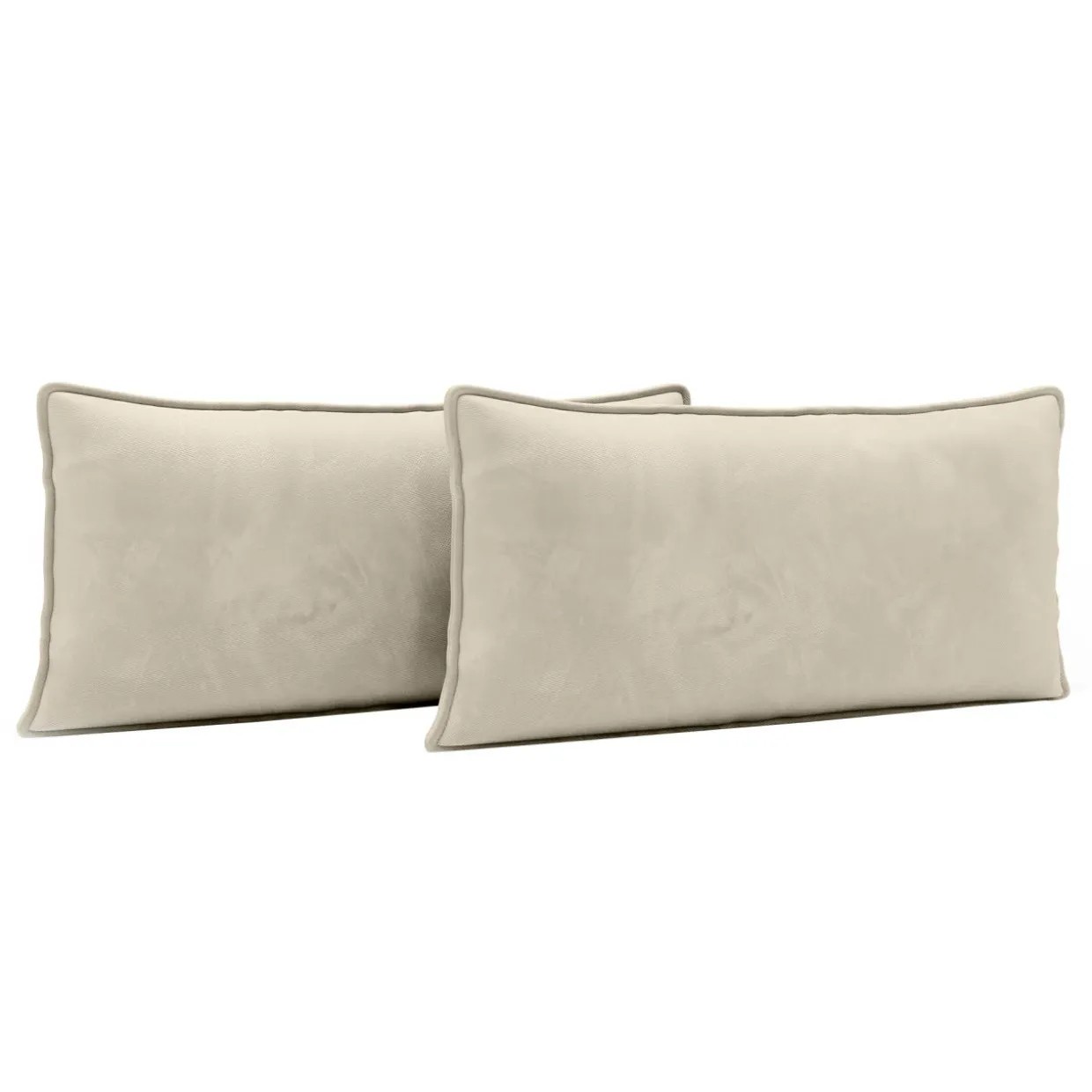 2 poduszki welurowe beż LEA 35x55 cm