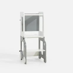 2 w 1 pomocnik i stolik dziecięcy GUSISI szaro-biały