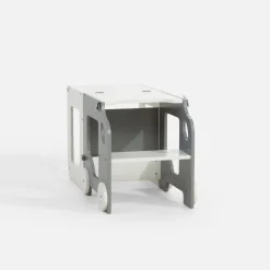 2 w 1 pomocnik i stolik dziecięcy GUSISI szaro-biały