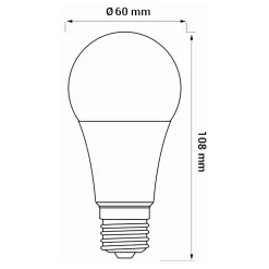Żarówka LED E27 8,5W barwa neutralna ORO-ATOS-E27-A60-8,5W-DW