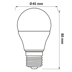 Żarówka LED E27 8W barwa neutralna ORO-E27-G45-TOTO-8W-DW