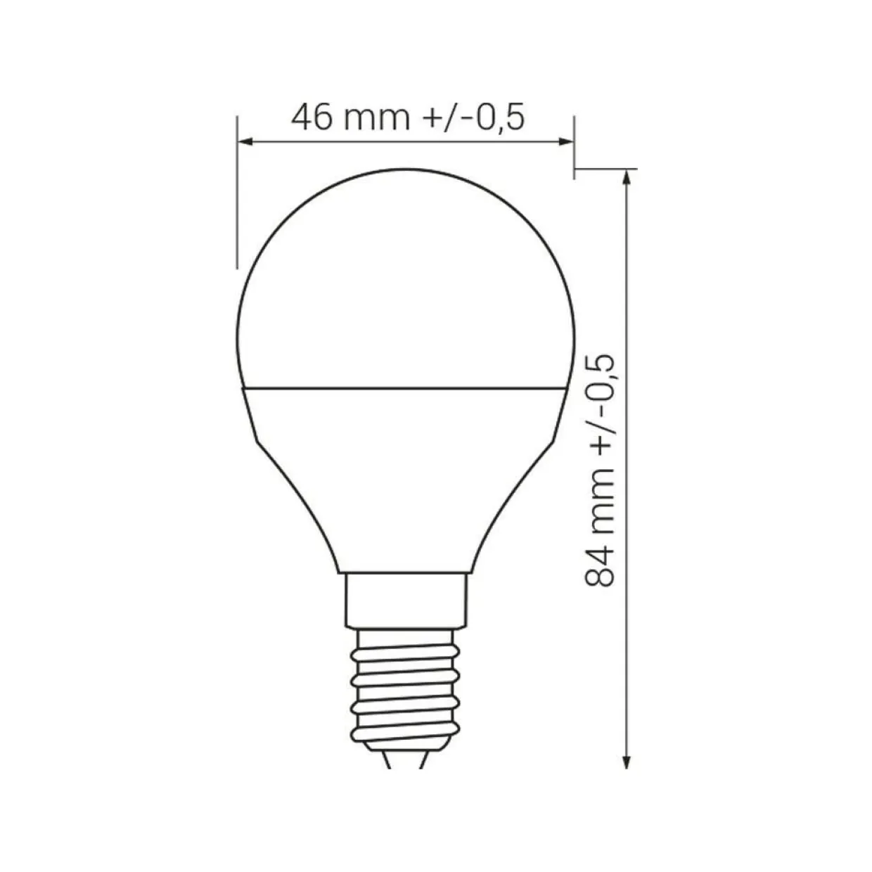Żarówka LED E14 8W barwa zimna ORO-E14-G45-TOTO-8W-CW