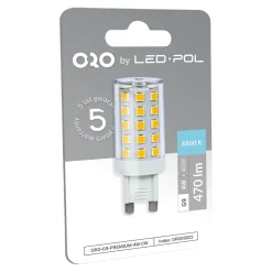 Żarówka LED G9 4W barwa zimna ORO-G9-PREMIUM-4W