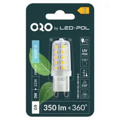 Żarówka LED G9 3W barwa zimna ORO-G9-OLI-3W-CW-II
