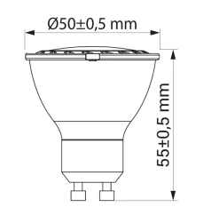 Żarówka LED GU10 8W barwa ciepła ORO-GU10-HERA-8W-II