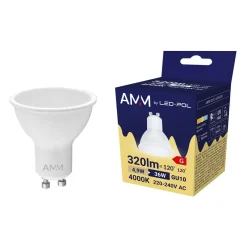 Żarówka LED GU10 4,9W barwa neutralna AMM-GU10-4,9W-DW