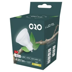 Żarówka LED ORO-GU10-TOTO-6,5W-WW barwa ciepła