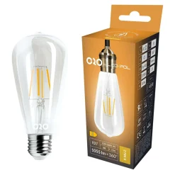 Żarówka ozdobna retro LED E27 8W barwa ciepła ORO-E27-ST64-FL-CLARO-8W-WW