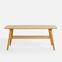 Ława drewniana z półką PENTE