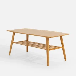 Ława drewniana z półką PENTE