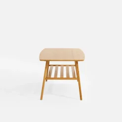 Ława drewniana z półką PENTE