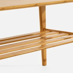 Ława drewniana z półką PENTE