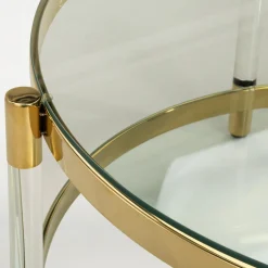 Ława okrągła ze złotym dekorem ECCONOD