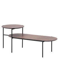 Ława owalna z 2 blatami EXFURNI