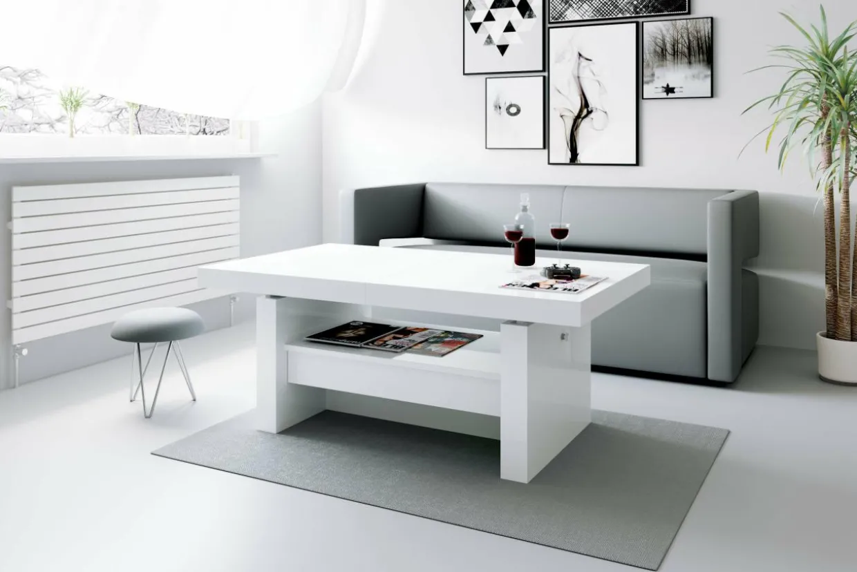 Ława rozkładana AVERSA biała