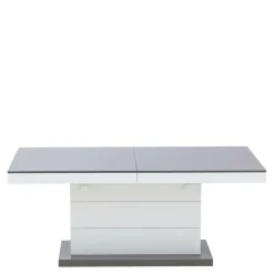 Ława rozkładana MATERA LUX połysk szara / biała