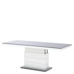 Ława rozkładana MATERA LUX połysk szara / biała