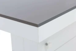 Ława rozkładana MATERA LUX połysk szara / biała