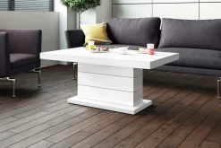 Ława rozkładana MATERA LUX połysk biała