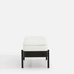 Ława tapicerowana biała INIDEX