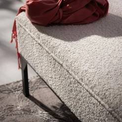 Ławka tapicerowana jasnoszara IZORVE