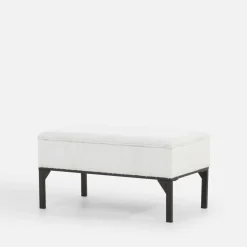 Ławka tapicerowana jasnoszara IZORVE