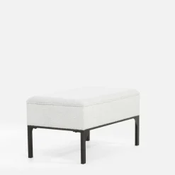 Ławka tapicerowana jasnoszara IZORVE