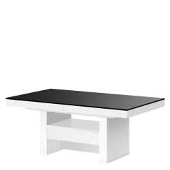 Ławostół z szufladą AVERSA LUX połysk czarny / biały