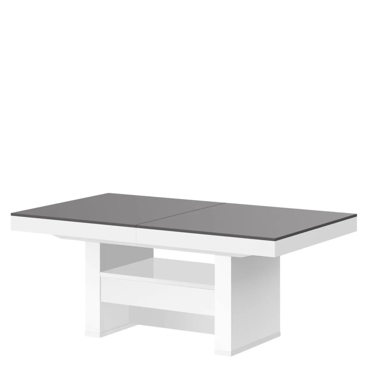 Ławostół z szufladą AVERSA LUX MAT szary / biały