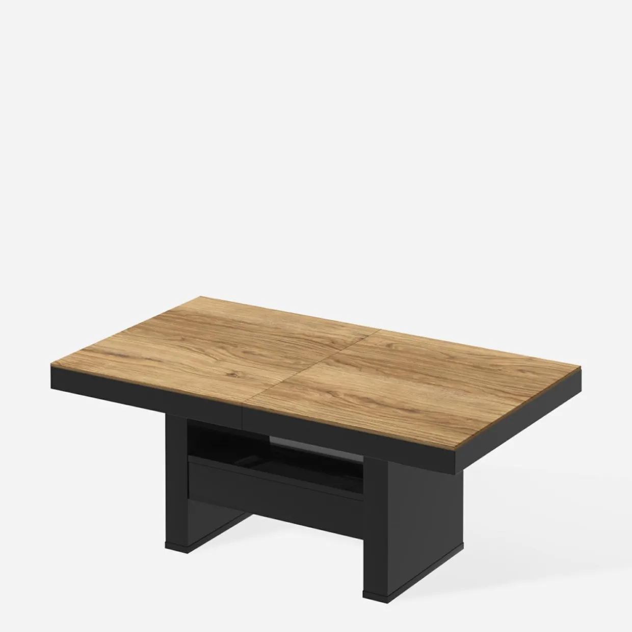 Ławostół z szufladą AVERSA LUX LAMI czarny połysk / dąb pradawny