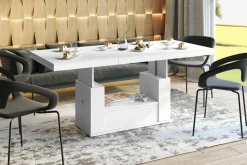 Ławostół z szufladą MALAGA połysk biały