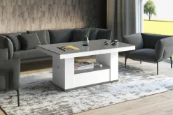 Ławostół z szufladą MALAGA połysk szary /biały