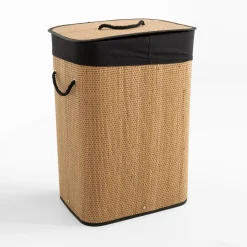 Bambusowy kosz do przechowywania czarny