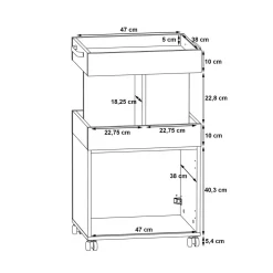 Barek na kółkach HOME BAR dąb artisan
