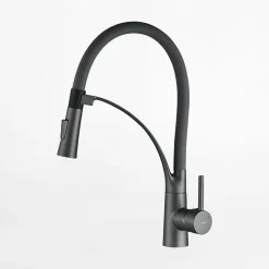 Bateria elastyczna 2 strumienie wody czarny chrom LAVEO RATIO