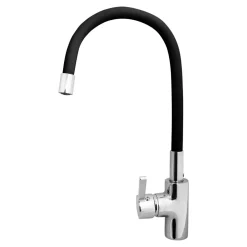 Bateria kuchenna z elastyczną wylewką czarno-srebrna HERA