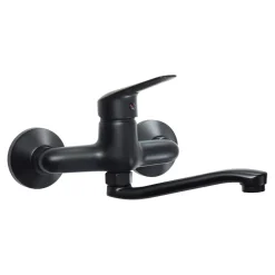 Bateria umywalkowa ścienna nero BORO