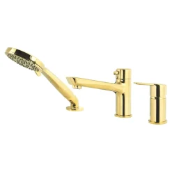 Bateria wannowa 3-otworowa złoty połysk ARNIKA