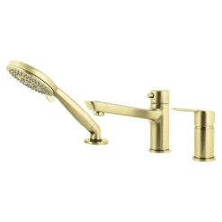 Bateria wannowa 3-otworowa złoto szczotkowane ARNIKA