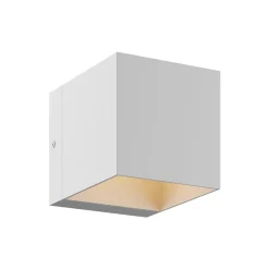 Biały minimalistyczny kinkiet sześcian TRANSFER WL