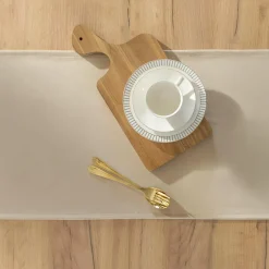 Bieżnik welurowy beżowy VELVIO 40x130 cm