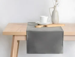 Bieżnik welurowy szary VELVIO 40x130 cm