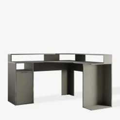 Biurko narożne szare CARBON