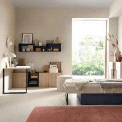 Biurko z komodą beżowe SERGIO