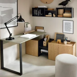 Biurko z komodą zielone SERGIO