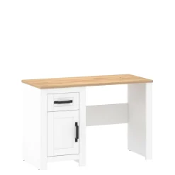 Biurko z szafką i szufladą białe LANZETTE