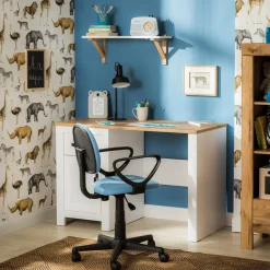 Biurko z szafką i szufladą białe LANZETTE