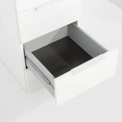 Biurko z szufladami ESPRESSO biały połysk